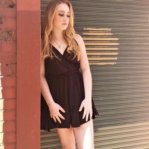 Spaghetti Strap Black Romper